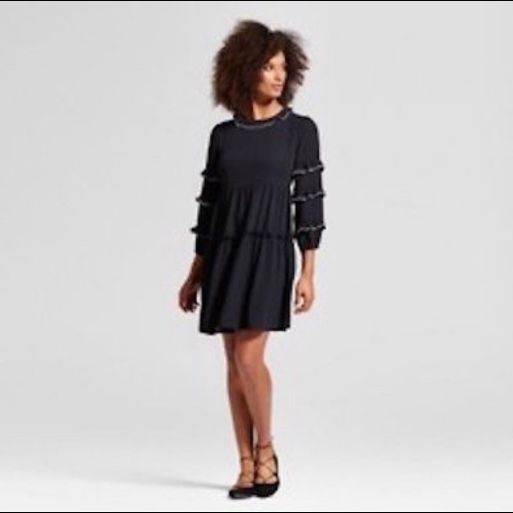 **NEW**Ruffle Black dress